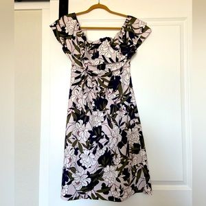 BR Floral off the shoulder dress